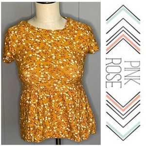 Pink rose floral top